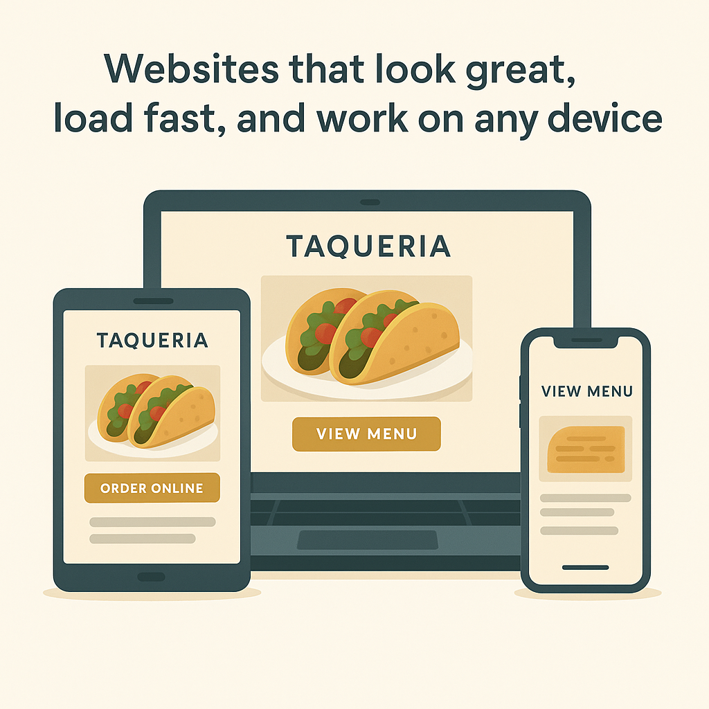 Websites that look great, load fast, and work on any device