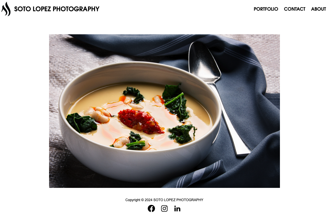 Soto Lopez Photography website screenshot